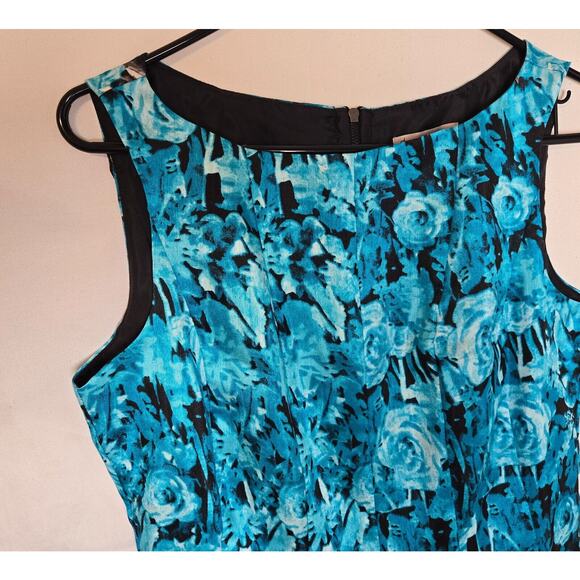 VINTAGE - DRESS BARN Floral Sleeveless Fit & Flare Casual Sun Dress Size 8 -NWTs - Picture 3 of 6